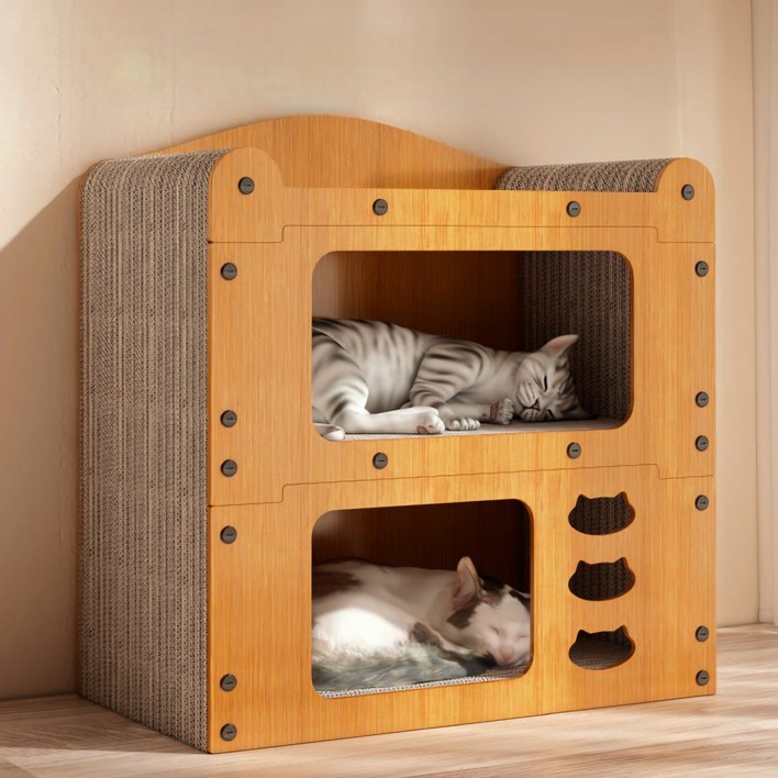 Anystar 고양이 숨숨집 하우스형 스크래쳐 박스