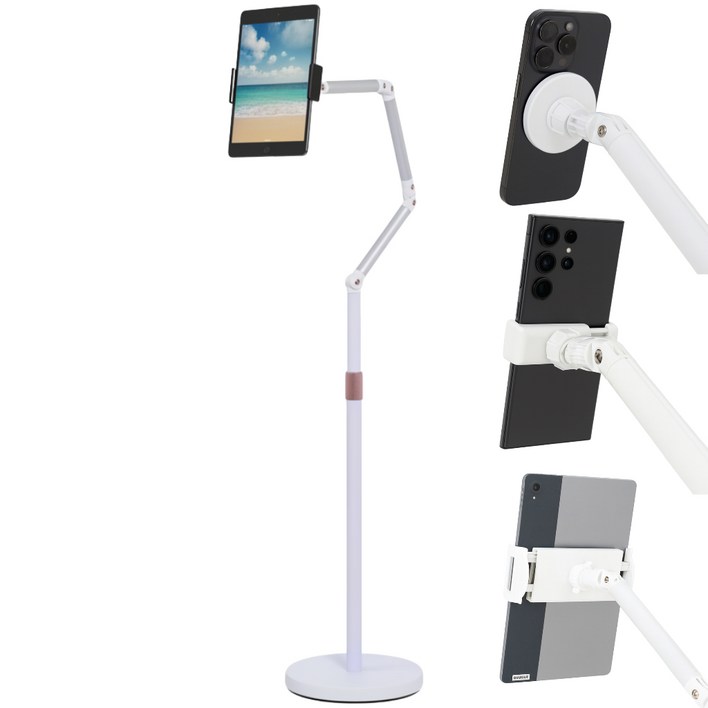 아르디스 헤드3개 맥세이프 스탠드 태블릿 거치대, 화이트, 1개