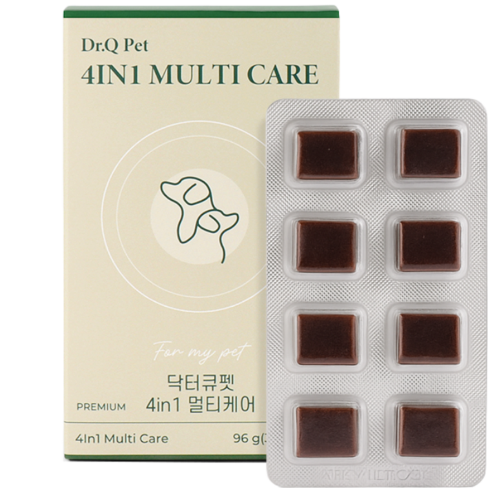 특허 유산균 닥터큐펫 4IN1 멀티케어 강아지유산균 종합영양제 장 면역력 피부 구강, 32정, 장건강유산균, 1개