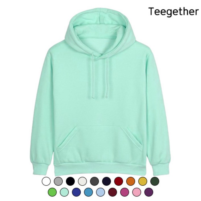 티게더 남녀공용 특양면 무지 후드티 (19컬러)
