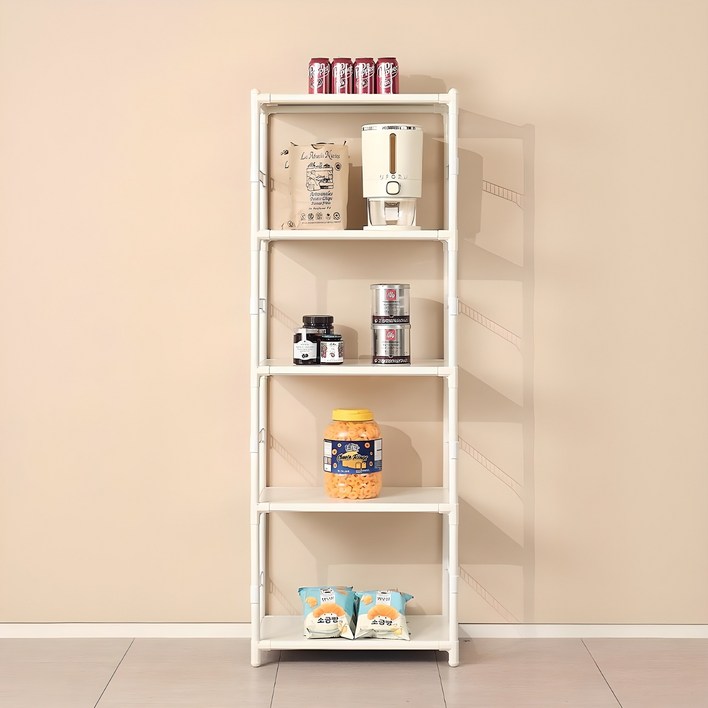 엠에프매직하우스 철제선반 팬트리 앵글 시스템 수납선반 500 5단, 단일색상, 5단