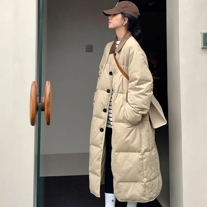 YC1183 데일리한 무드의 누빔 하프 코트