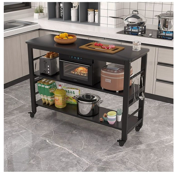 이동식 조리대 테이블 선반 아일랜드식탁 다용도 홈바