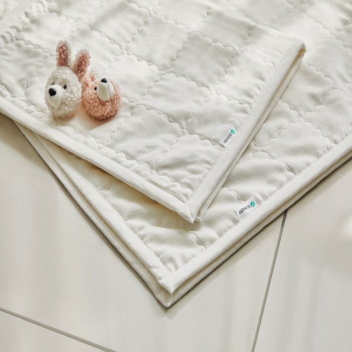 에코베리 한지 유아 누비 방수패드 아기 방수요, 단일색상, 1개