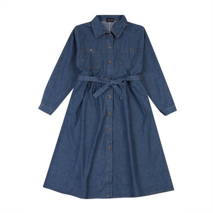 공식매장판 코데즈컴바인 벨트 데님 원피스 CJADO001W2 간절기 브랜드 백화점
