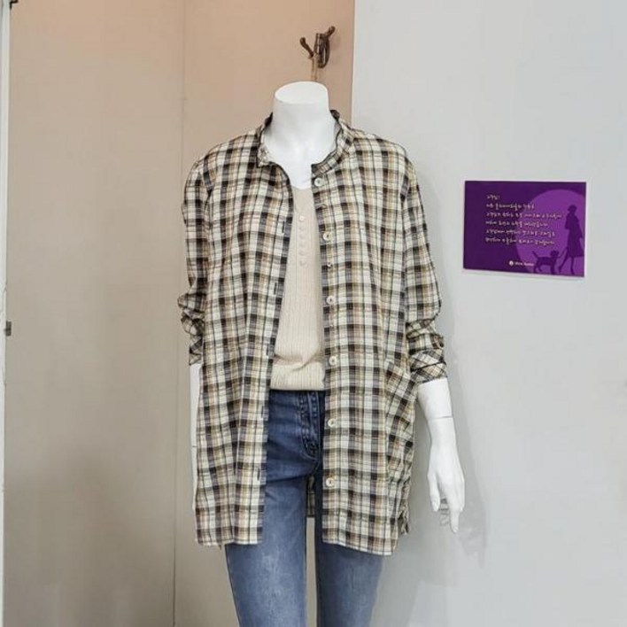 올리비아하슬러 DP01 빅포켓 롱 체크 셔츠 대동백화점 OHDFBL102 S17507246 778398