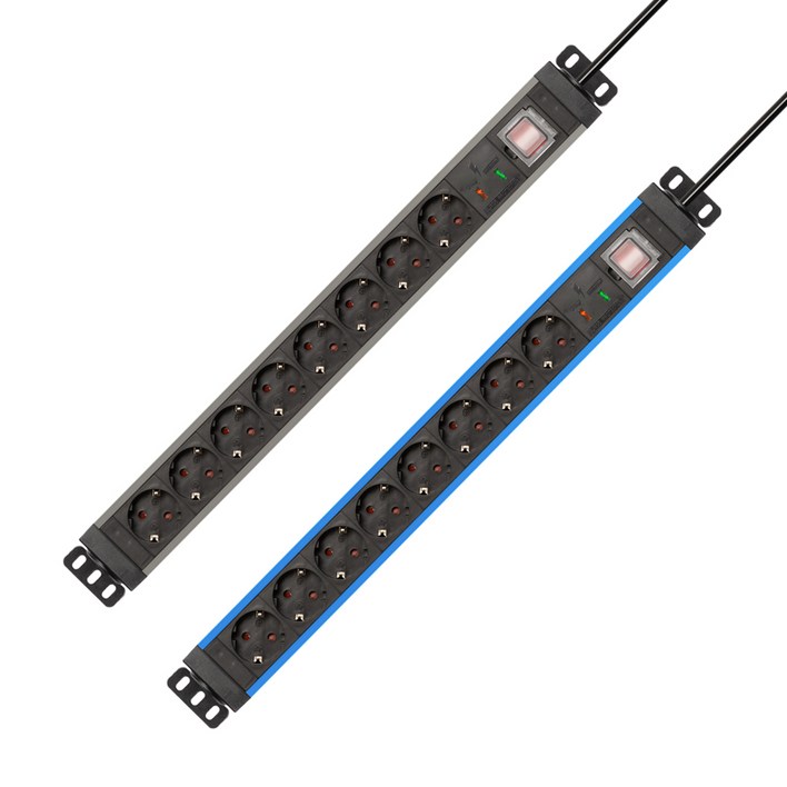 11 고전력 알루미늄 멀티탭 4000W 고용량 에어컨 콘센트 과부하차단 10구 파워탭, 2개, 스페이스 그레이, 3m