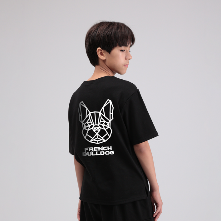 국내 생산 마고 주니어 그라데이션 불독 라운드 특양면 반팔 티셔츠 키 140 150 160 170