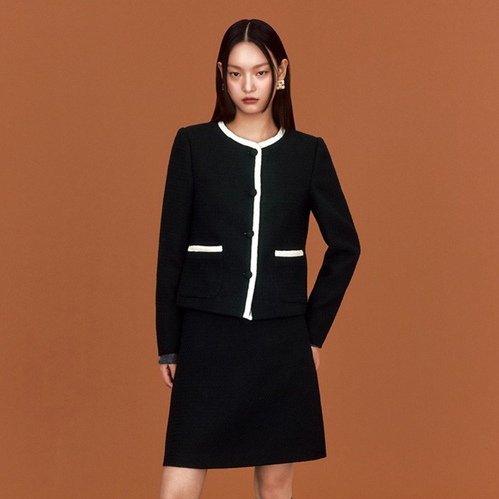 더엣지 트위드 셋업 자켓 WYJK6G03