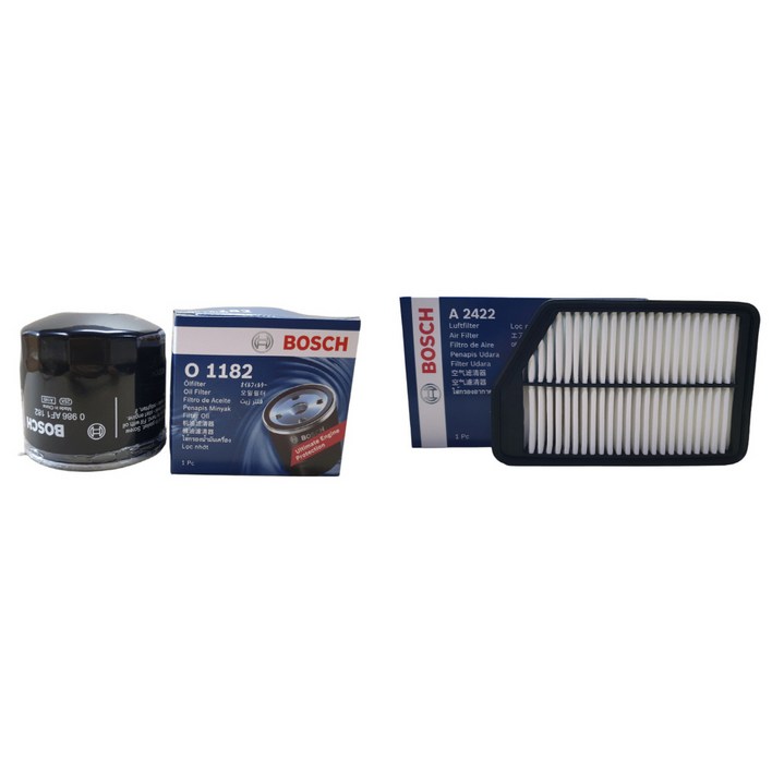 보쉬 엔진오일교환 필터 셋트 K3 YD 1.6 GDI 오일필터에어필터 O1182A2422, O1182A2422, 1개
