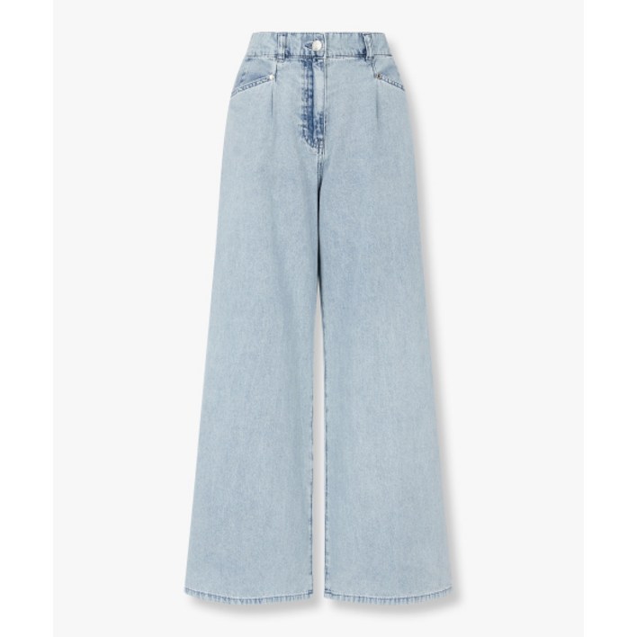 GCUT 백 밴딩 와이드 데님 팬츠 라이트 블루7225255600