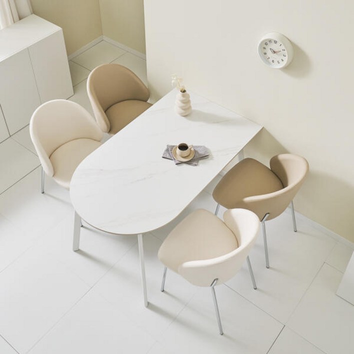 아트박스티에스퍼니처 바모스 반타원 세라믹 식탁 테이블 4인용 1400, 단품, 4인용