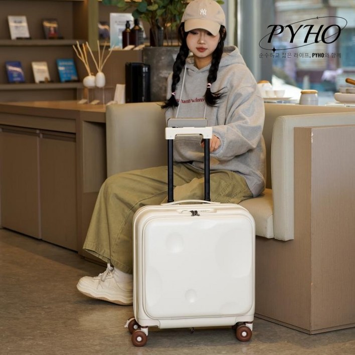 사이드 오픈 캐리어 오픈형 여행가방 대용량 18인치 기내용 캐리어 소형 경량 PC 여행용 캐리어
