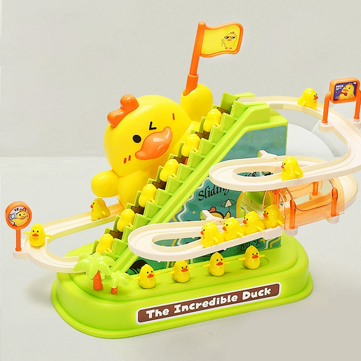 토요요 노란 오리 계단 미끄럼틀 롤러코스터 완구 회전 관람차  트랙 레일 돌아기장난감 어린이 선물 세트