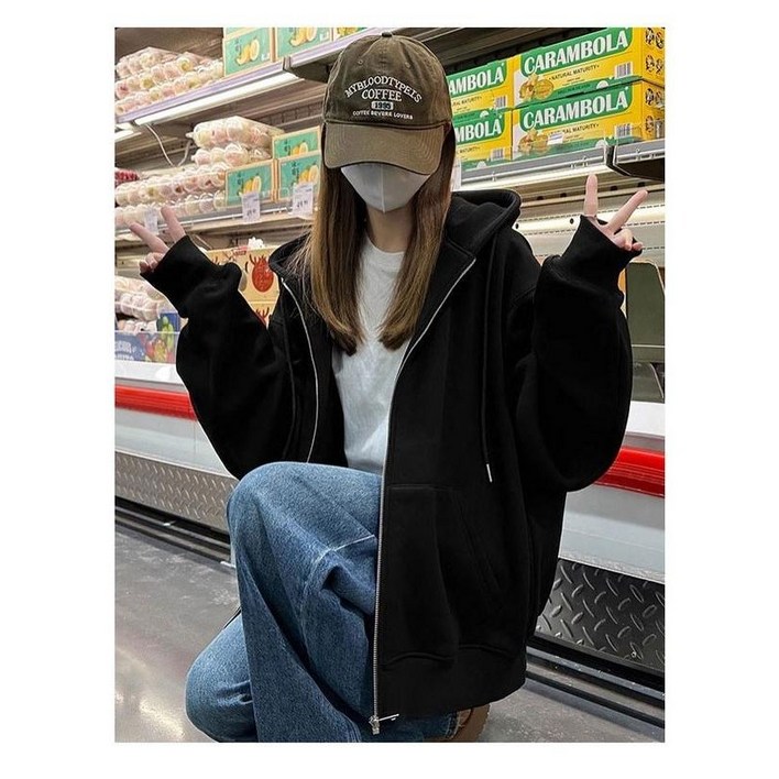 오버핏 무지 후드집업 남녀공용 데일리 봄 바람막이 오버핏 무지 후드집업 남녀공용 데일리 봄 바람막이