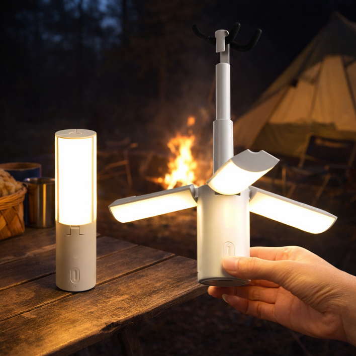 다기능 접이식 캠핑 랜턴 LED 감성 조명 휴대용 걸이형 무드등 야외 캠핑용 실내 조명