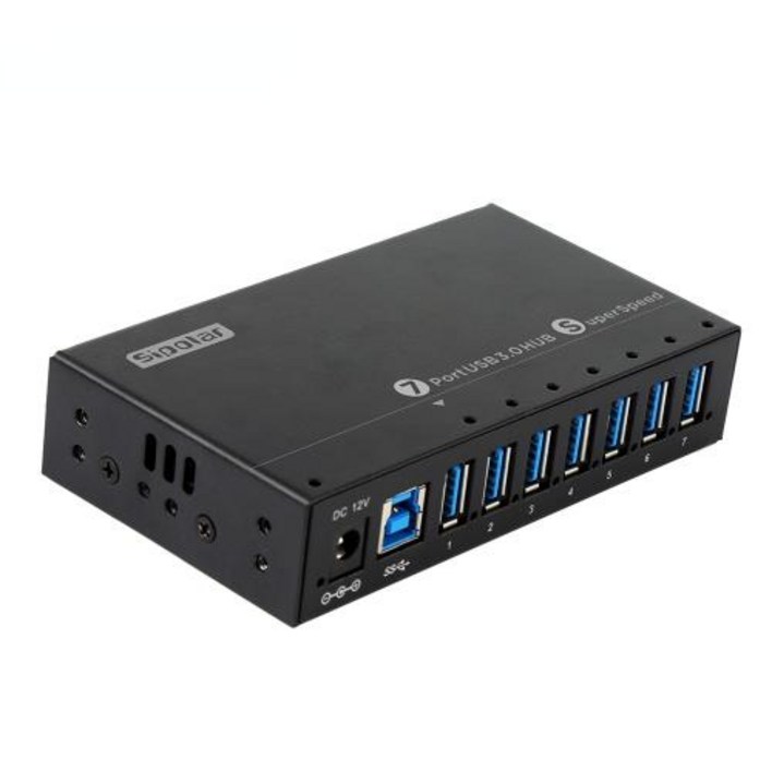 멀티충전기 Sipolar 고속 멀티 충전기 분배기 산업용 USB 30 허브 A173 a103 7 10 포트 전원 어댑터 12V 3A 5A