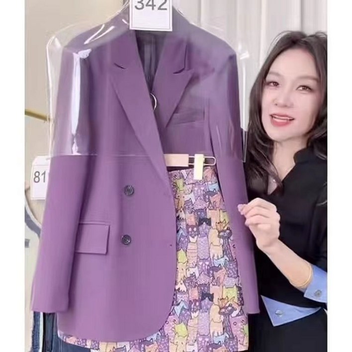 COSYEVNO 정장 코트 프린트 스커트 분위기 정장 투피스