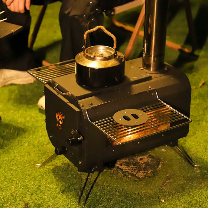 가르브이 캠핑 화목난로 오픈 스토브 미친화력 2026년 최신 출시 연통 화덕 장작 화로대