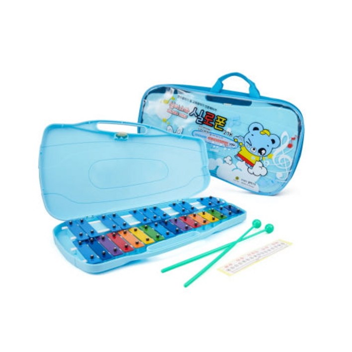 명창 실버스타 공명 실로폰 27키, 27판, 핑크, 1개