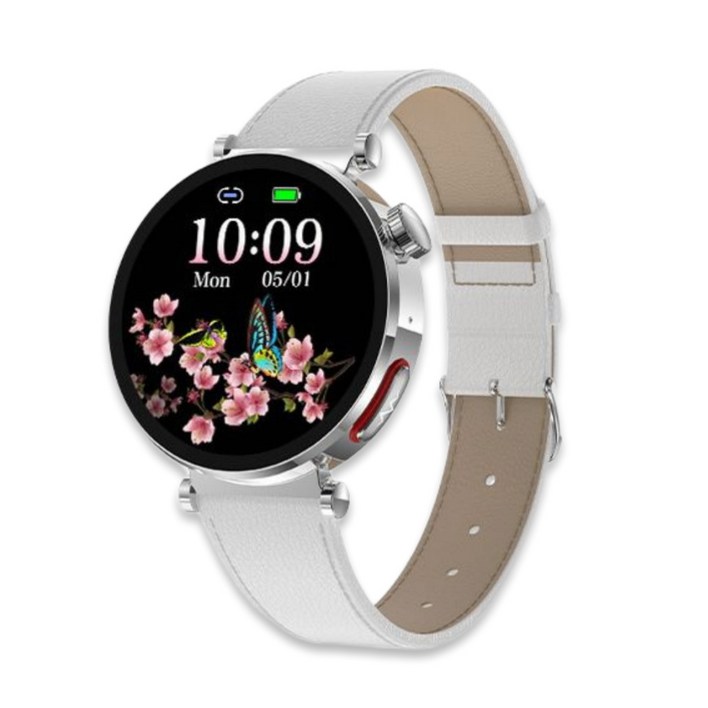 액션맨 글루코워치 EP 건강데이터 스마트워치 한국어지원 온라인설명서 AS 지원, 화이트레더실버메쉬, 4.4cm, 블루투스