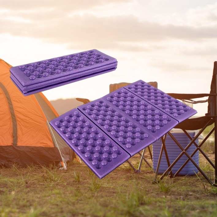 루나마켓 등산매트 접이식 휴대용 캠핑 방석 2P, 퍼플
