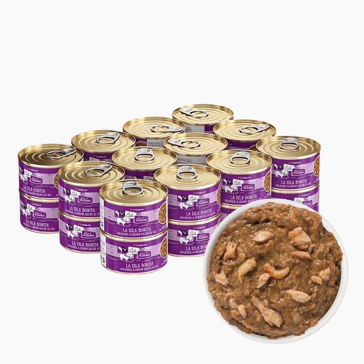 웨루바 고양이 캣츠인더키친 캔 라 이슬라 보니타 24P 고등어, 참치, 새우