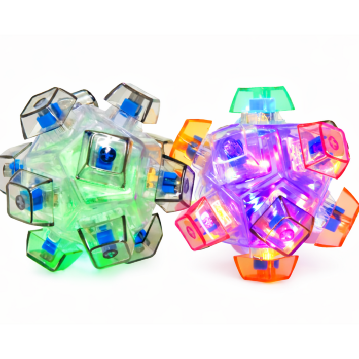 LED 딸깍이 키링 어느 각도에서도 12버튼 클릭 디스코볼 키캡 2종류