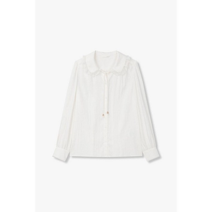 GCUT [지컷24F/W]스트링 레이스 카라 블라우스 (7214360204)