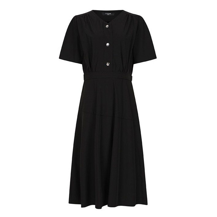 레코브    브이넥 버튼 반팔 원피스 LC61C7OP532X