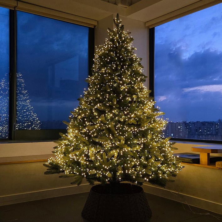 에버렐 네츄럴 감성 크리스마스트리 트렌디한 투톤 PE 트리 세렐, 트리전구