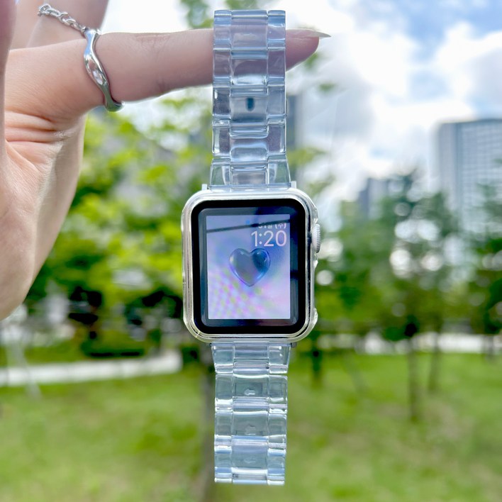 애플워치 갤럭시 푸딩 투명 스트랩 5가지 색상 시계줄