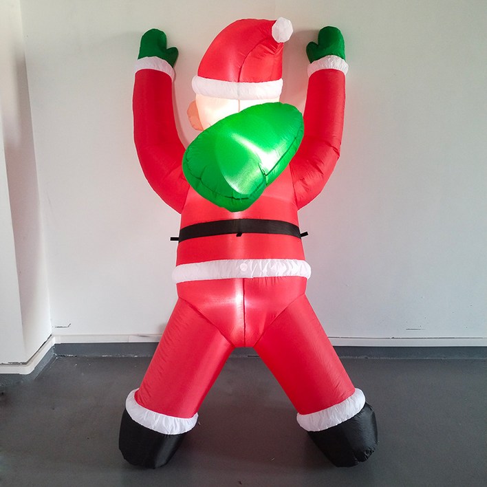 벽타는 산타 대형 풍선 이벤트 크리스마스 카페 야외 장식