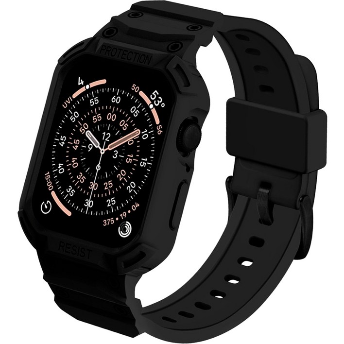 쿠산 일체형 애플워치 호환 스트랩 케이스 플렉서블 아머