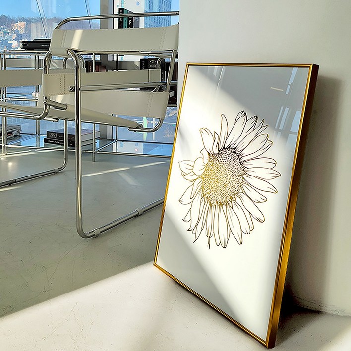자체 제작 금전운 상승 해바라기 액자 개업선물