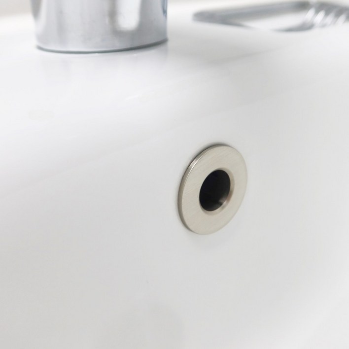 더블슬릿 니켈 SUS304 스텐레스 세면대 세면캡 오버플로우 마개 11 세면캡, 니켈기본형 실버