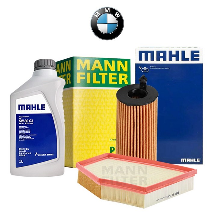 BMW 엔진오일 교체 세트 520d 525d F10 디젤 MANN MAHLE 10년-16년, 단일상품, 1세트