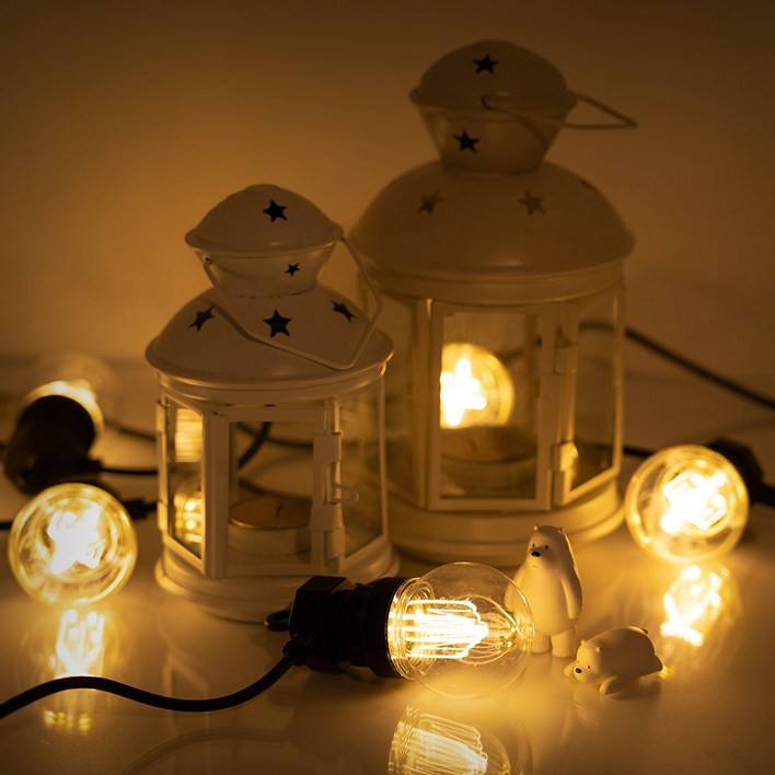 노랑조명 LED 크리스마스 볼장식 G50 줄조명 파티 캠핑 트리 스프링라이트 크리스마스조명, 1개