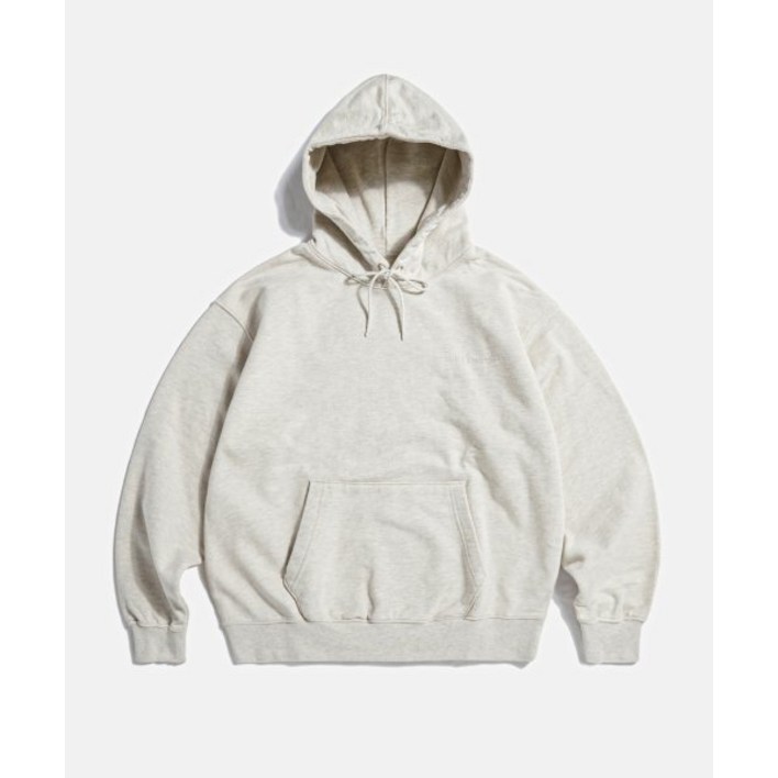 ESPIONAGE 에스피오나지 StANDAR 안다르d Logo Heavyweight Hoodie Oatmeal Grey 513519