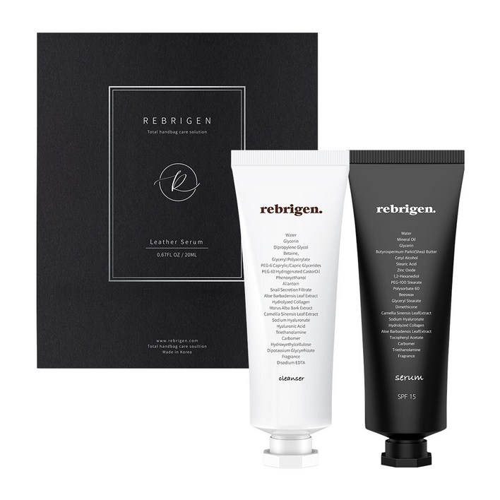 리브리겐 가죽클리너 + 전용천 명품백클리너 보호제 핸드백 지갑 쇼파 가방 전용 크리너 에센스 크림, 1세트