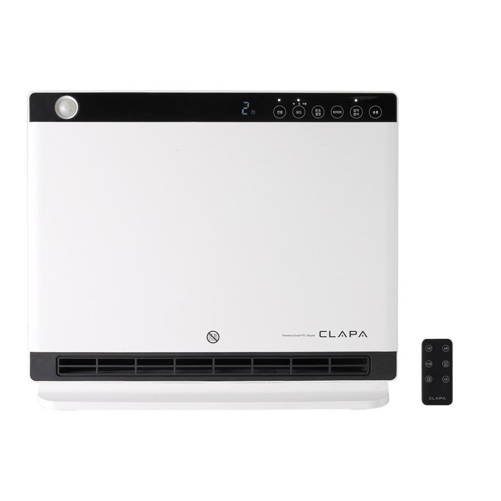 누적 5만대 클래파 PTC 가정용 온풍기 AI온도조절 절전형 전기 히터  리모컨, 단일상품, 화이트