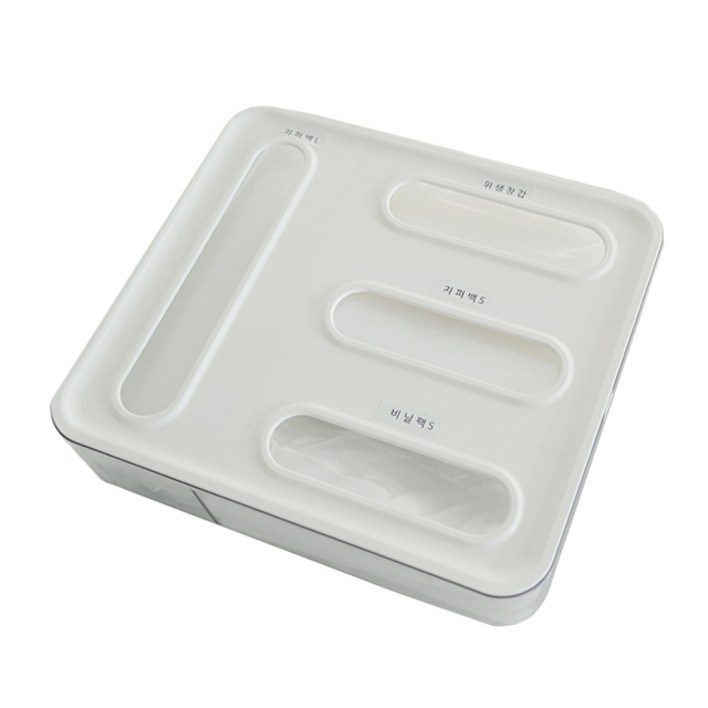 살림을 더하다 4구 비닐봉지 지퍼백 정리 케이스 살림을 더하다 4구 비닐봉지 지퍼백 정리 케이스
