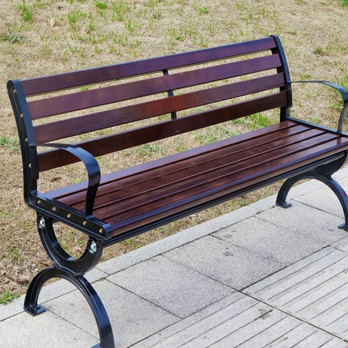 데일리나라 고급자재 야외벤치의자 버스정류장의자 벤치 정원벤치의자 캠핑용테이블 야외 벤치의자, 커피색상1202인용