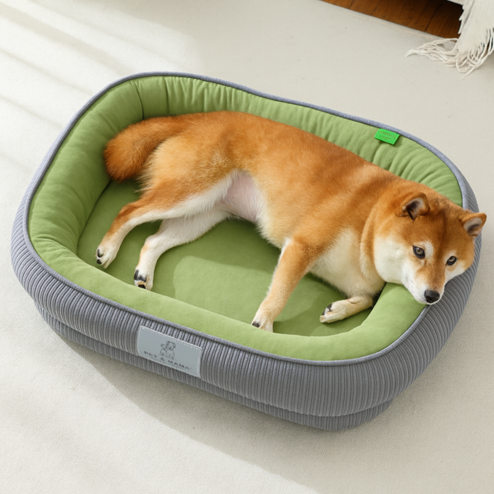 피치가든 강아지 커버분리형 꿀잠 마약방석 M2XL, 그린, 1개