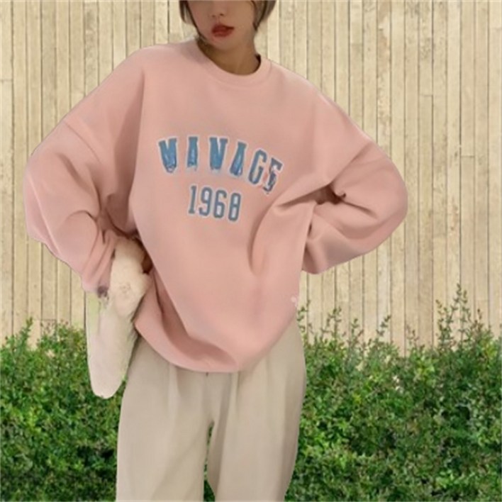 여성 오버핏 맨투맨 W3R4F