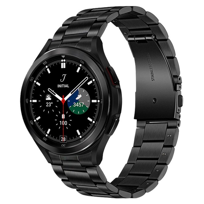 더조은셀러 갤럭시워치4 클래식 호환 날개형 메탈 체인 시계줄 스트랩 46 44 42 40 mm