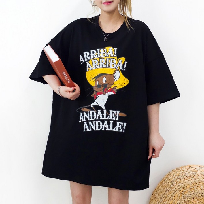 5XL 2COLOR 쥐돌이 빅사이즈 반팔티 5599까지 루즈핏 오버사이즈 박스티 티셔츠 남여공용 홈웨어