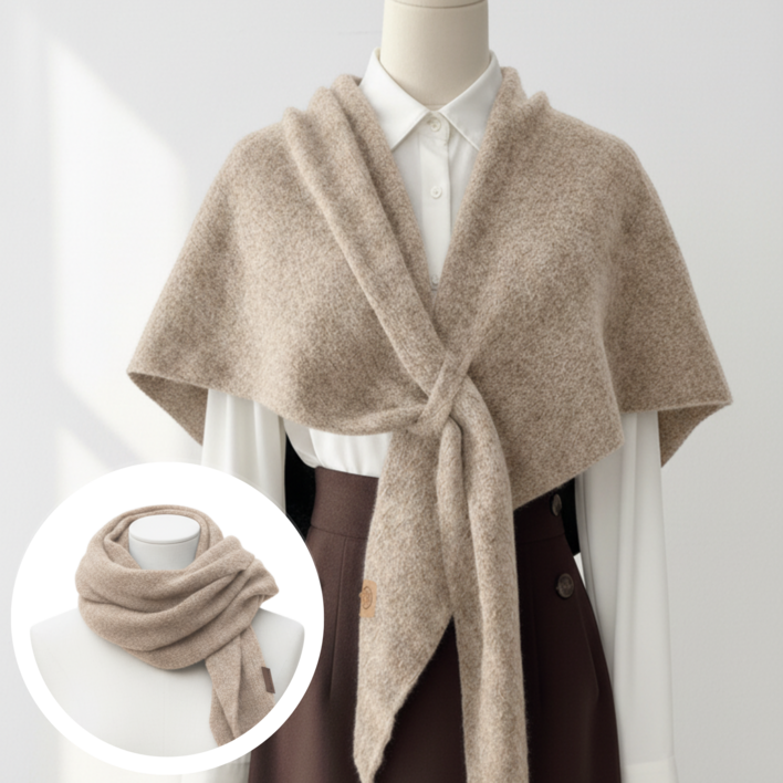 그로스엘 니트 어깨숄 가디건 머플러
