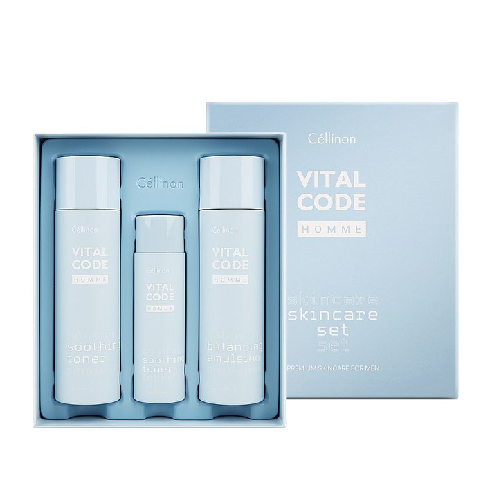 셀트리온 셀린온 바이탈 코드 옴므 스킨케어 2종세트추가증정품 미백 주름개선 기능성