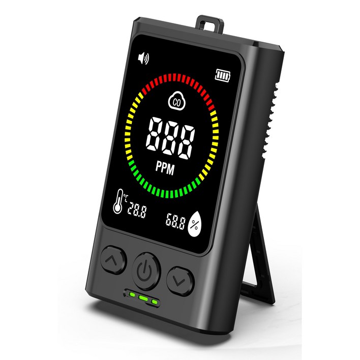 밀레 일산화탄소 감지기 경보 알람 센서 주택 차량 캠핑용, 블랙